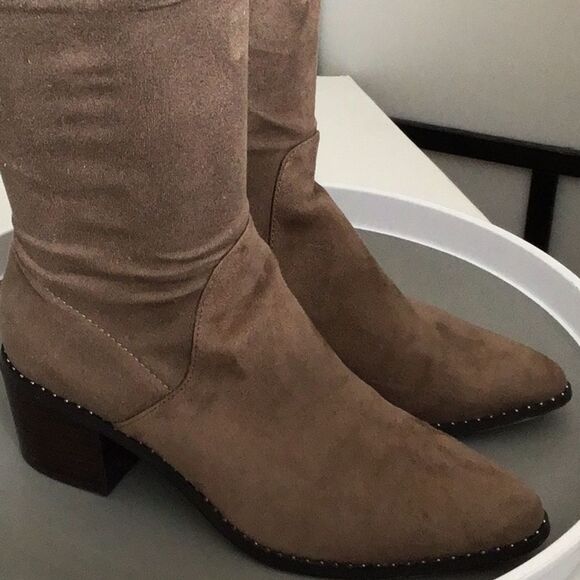 Steve Madden Wein Knee-High Tall Slouch Boot Women's Size 6.5 Western Boho Tan - Picture 5 of 14